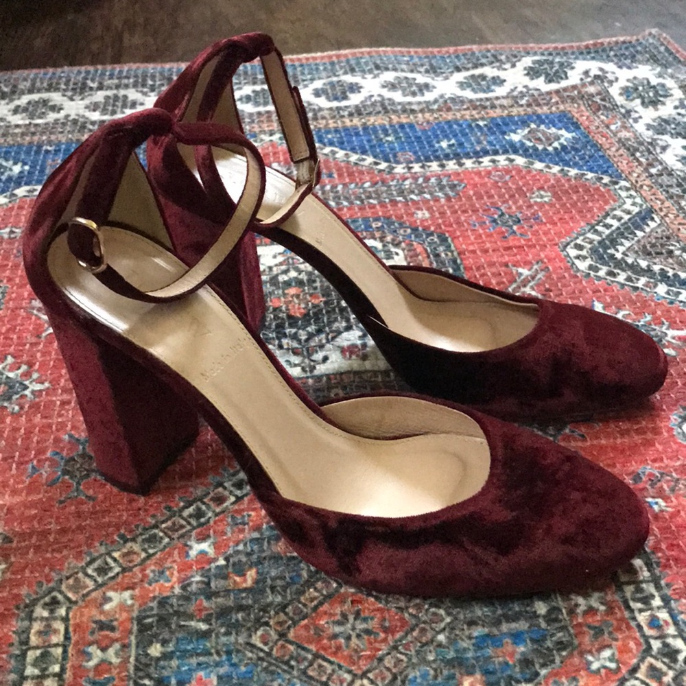 J. Crew velvet heels - WORN ONCE! Size 7.5